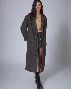 Manteau en Laine mélangée Raymonde chocolat