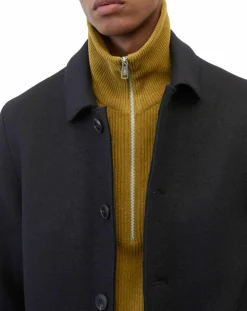 Manteau en Laine mélangée raglan noir