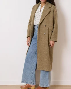 Manteau en Laine mélangée Travis kaki