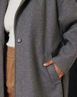 Manteau en Laine mélangée Tracy granit