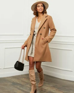 Manteau en Laine mélangée Zoe camel