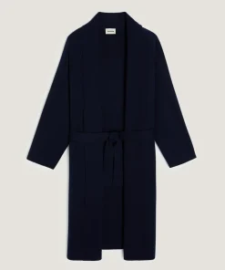 Manteau Élise long bleu nuit