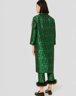 Manteau Martin imprimé vert