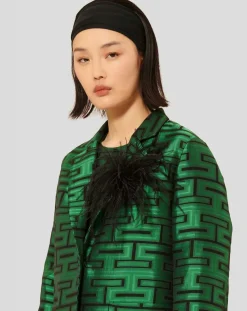 Manteau Martin imprimé vert