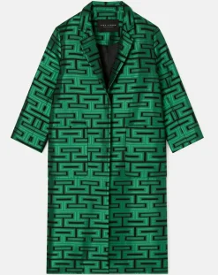 Manteau Martin imprimé vert