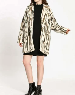 Manteau Nora blanc/khaki