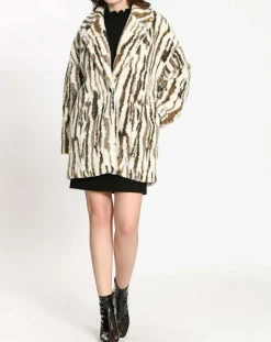 Manteau Nora blanc/khaki