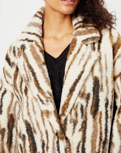 Manteau Nora blanc/khaki