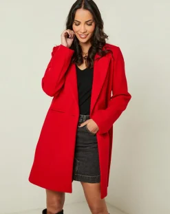 Manteau rose rouge