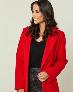Manteau rose rouge