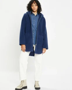 Manteau réversible en Fausse Fourrure Avi Mont indigo