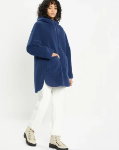 Manteau réversible en Fausse Fourrure Avi Mont indigo