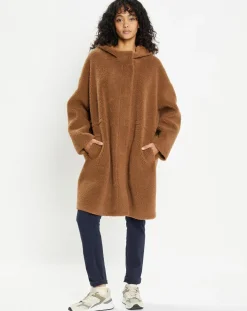 Manteau réversible en Fausse Fourrure Happy toffee