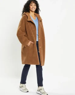 Manteau réversible en Fausse Fourrure Happy toffee