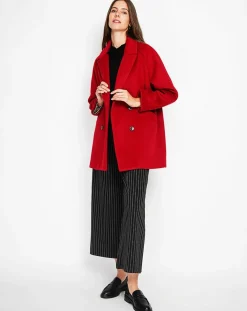 Manteau Sandra bordeaux
