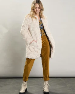 Manteau Vani fausse fourrure beige