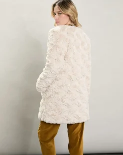 Manteau Vani fausse fourrure beige