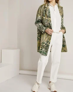 Manteau Victoria à motifs vert