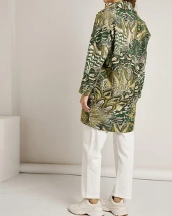 Manteau Victoria à motifs vert
