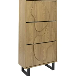 Meuble à chaussures Calypso marron/noir - 60x24x115 cm