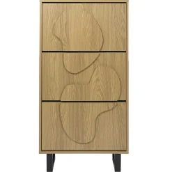 Meuble à chaussures Calypso marron/noir - 60x24x115 cm