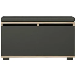 Meuble à chaussures Drago noyer noir - 80x42x35 cm