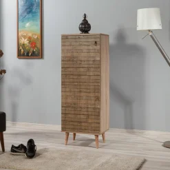 Meuble à chaussures Filinta multicolore - 50x128x38 cm