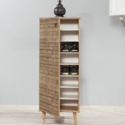 Meuble à chaussures Filinta multicolore - 50x128x38 cm