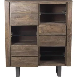 Meuble haut manguier new york vintage marron - 120x45x140 cm