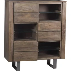 Meuble haut manguier new york vintage marron - 120x45x140 cm