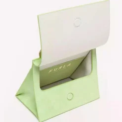 Micro Sac à main en Cuir & Velours de Cuir Ligne Future vert 11x9.5x7.5 cm