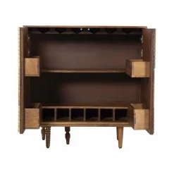 Mini bar 2 portes Manguier Ramon Naturel - 100x45x100 cm