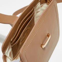 Mini Sac bandoulière en Cuir Lara deserto - 16x13x6 cm