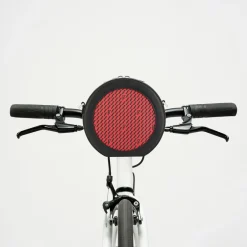 Mini Sac en Toile enduite & Cuir Medoc rouge/noir - 13x13x5.5 cm