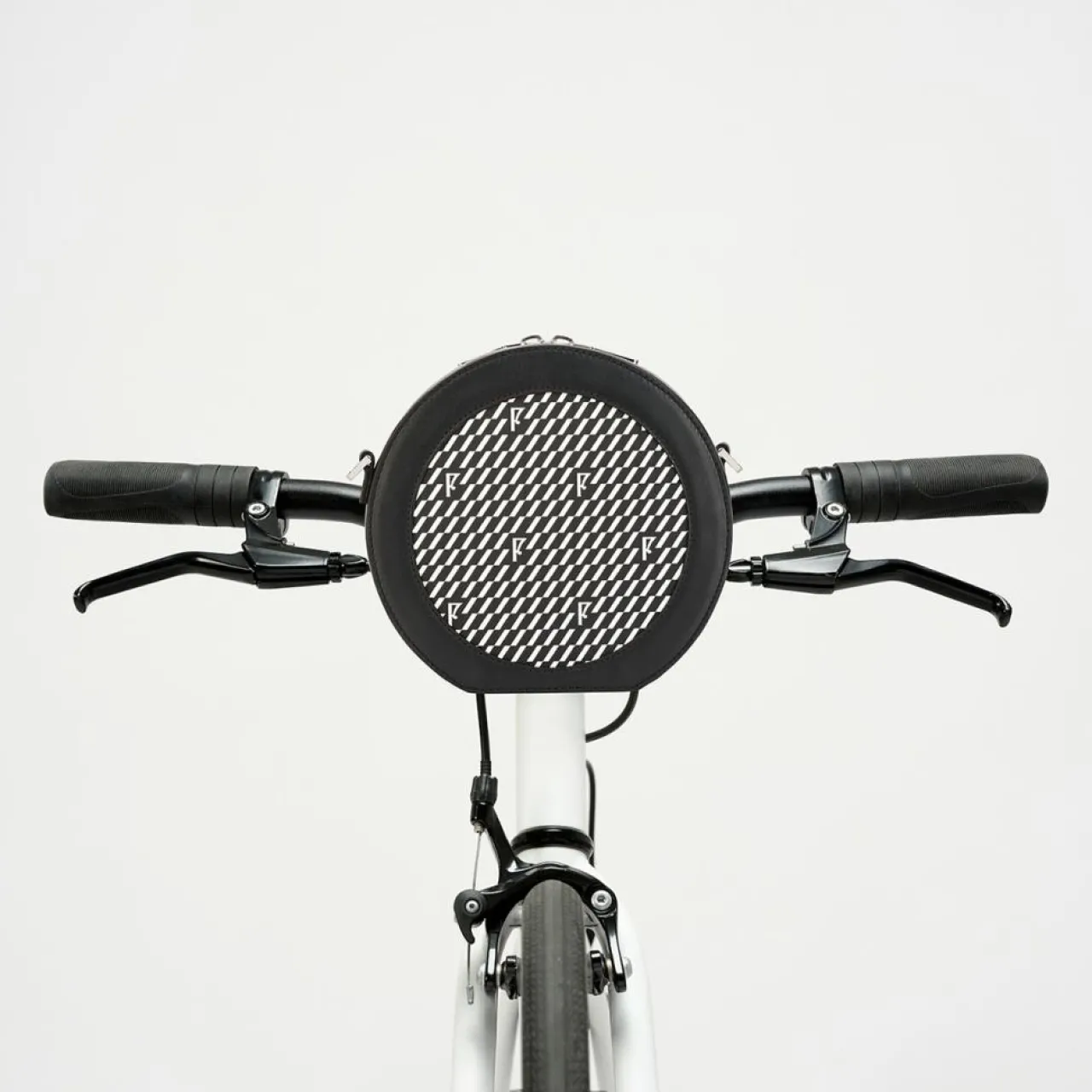 Mini Sac en Toile enduite & Cuir Medoc noir/blanc - 13x13x5.5 cm