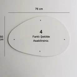 Miroir Porto noir - 76x50x2.2 cm