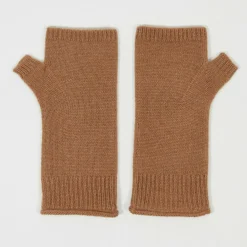 Mitaines 100% Cachemire poignets en côtes Mindy mocha