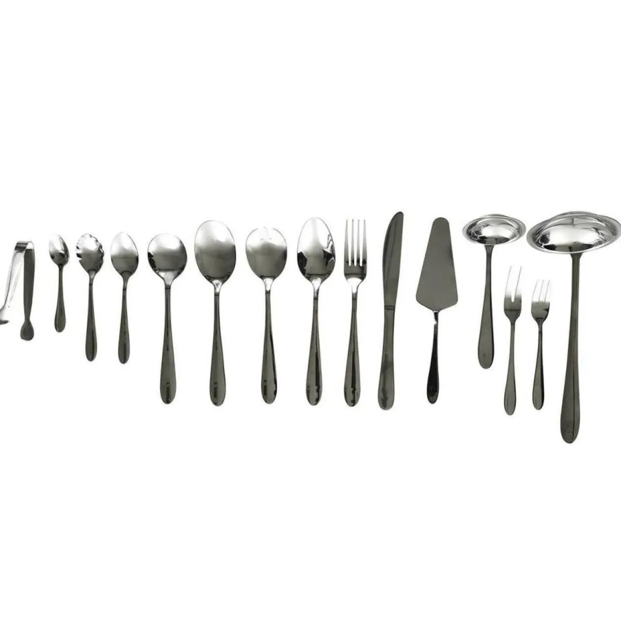 Ménagère avec coffret en bois & tiroir noire - 84 pièces