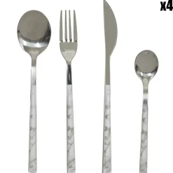 Ménagère noir/blanc - 16 pièces