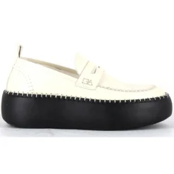 Mocassins en Cuir blancs - Talon 5 cm