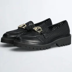 Mocassins en Cuir Cora noirs