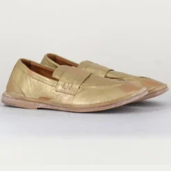 Mocassins en Cuir dorés