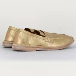 Mocassins en Cuir dorés
