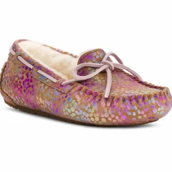 Mocassins fourrés Laine en Velours de Cuir Dakota Spots roses