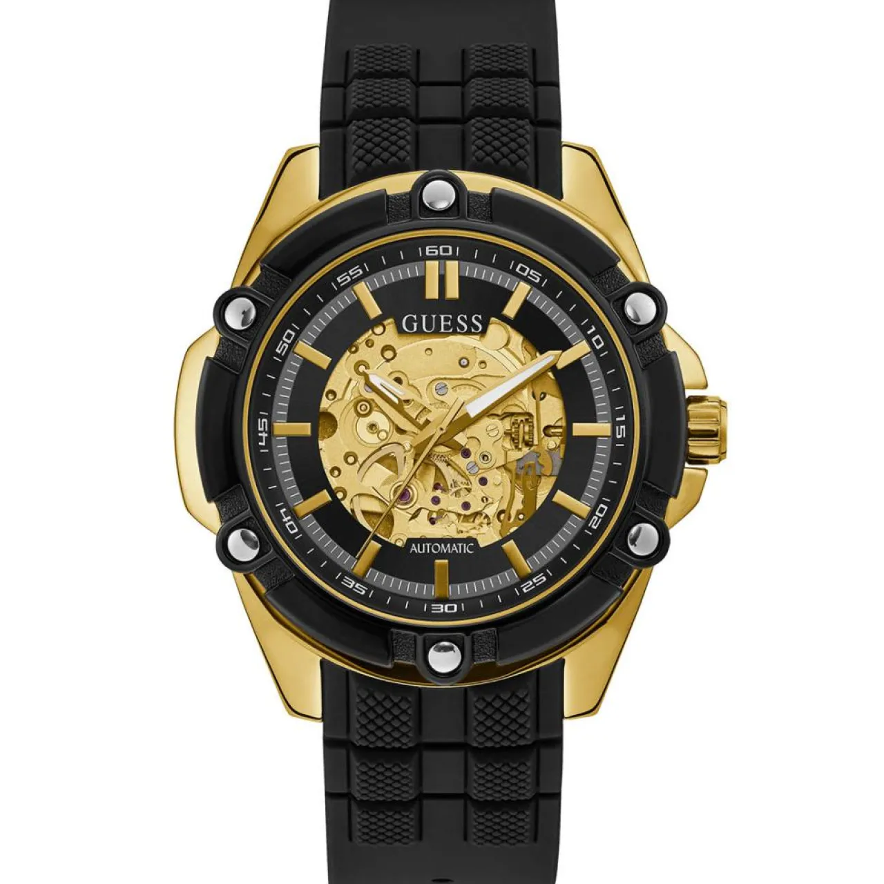 Montre Automatique Homme Bolt en Silicone noire