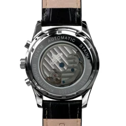Montre automatique Homme en Cuir Athen noir/argenté