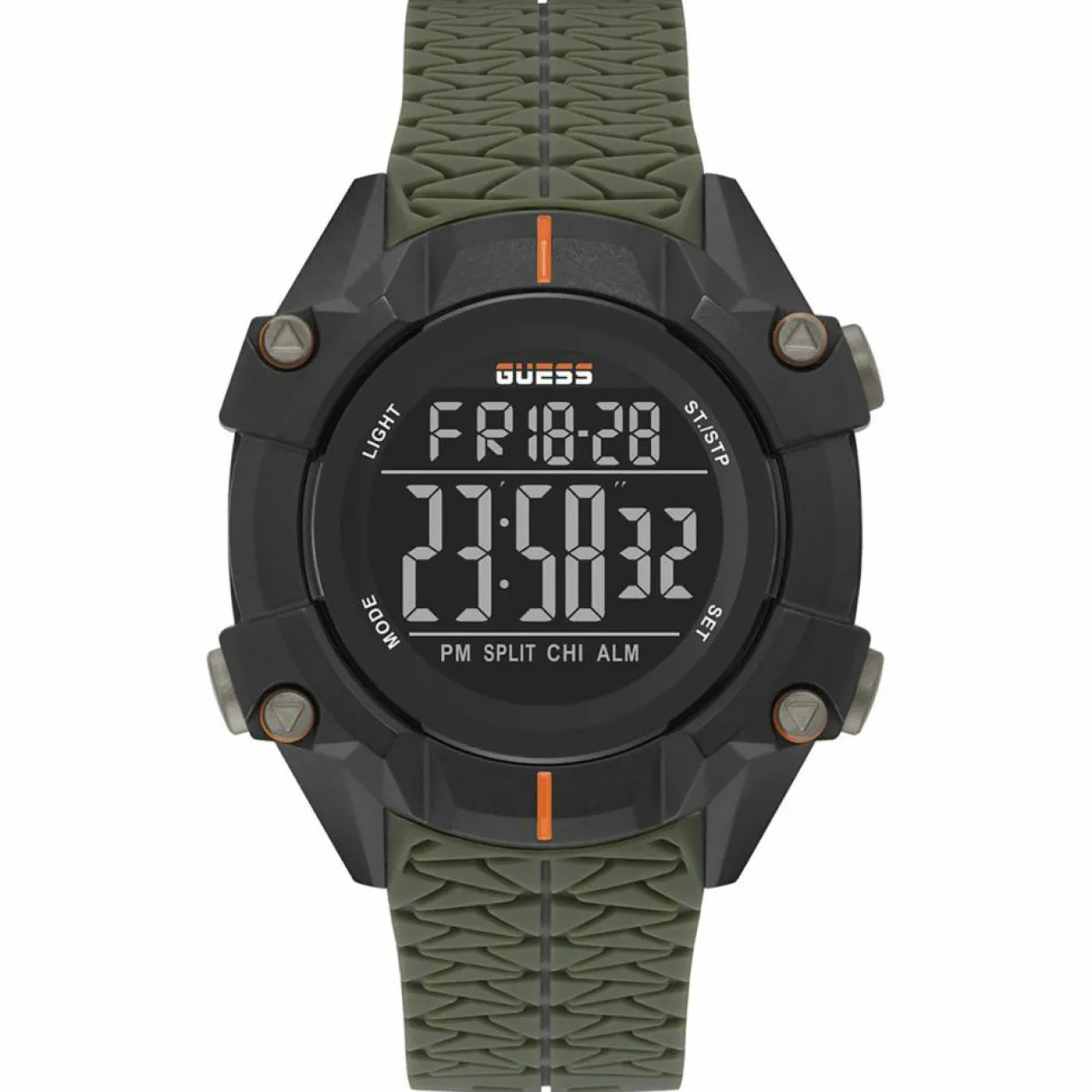 Montre Chronographe Homme Rex en Silicone verte