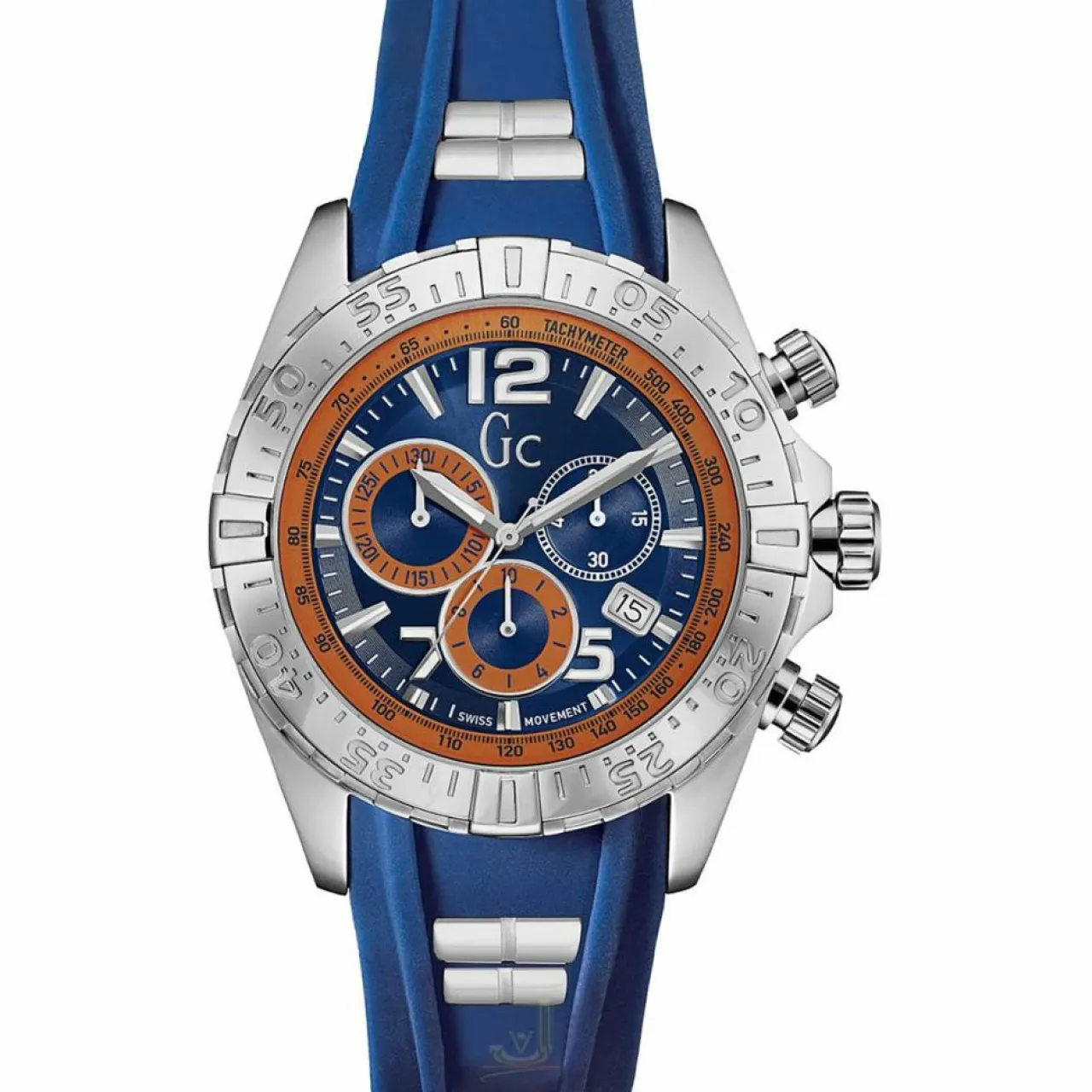 Montre Chronographe Homme en Caoutchouc bleue