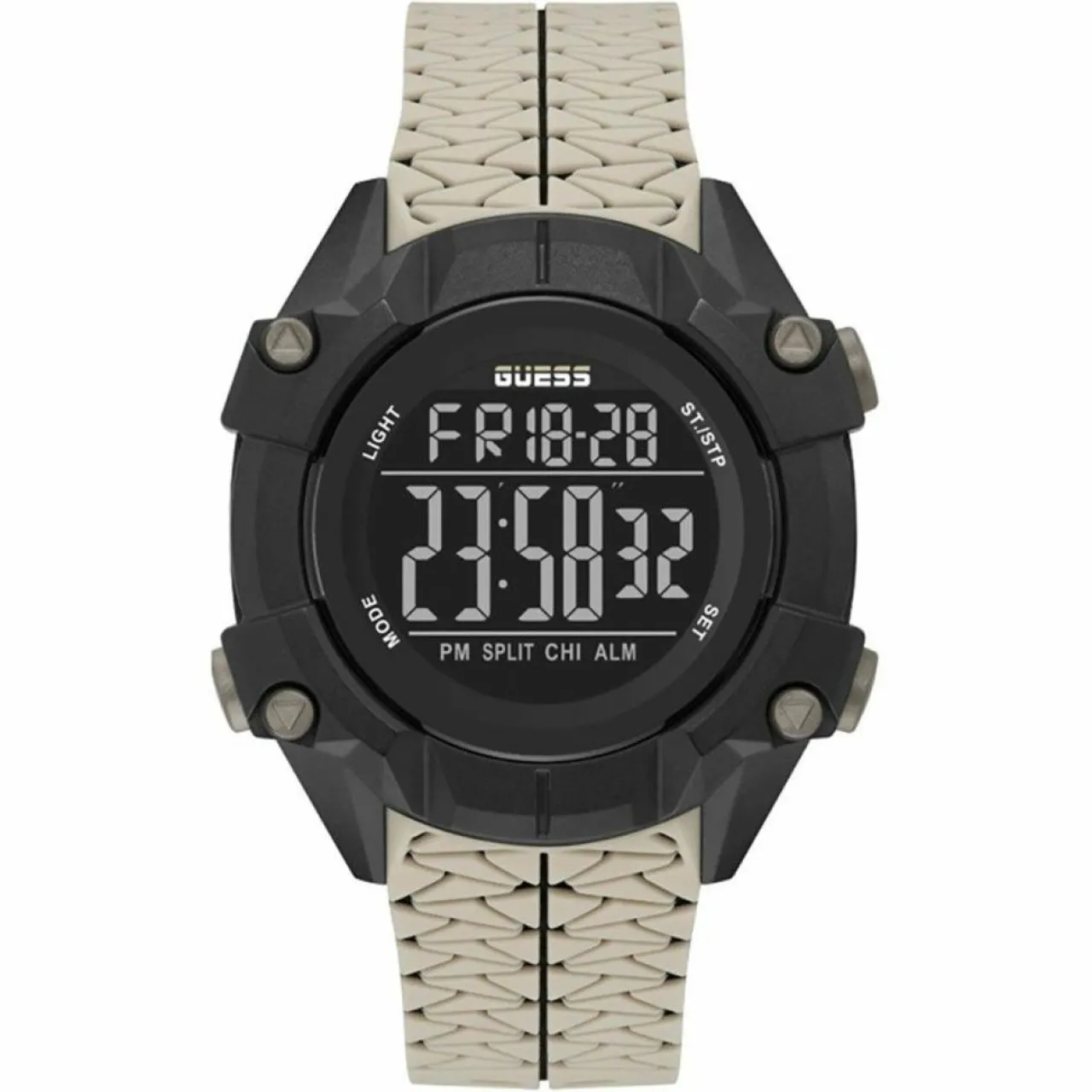 Montre Chronographe Homme Rex en Silicone beige