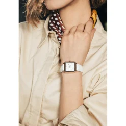 Montre Femme Bay en Cuir blanche